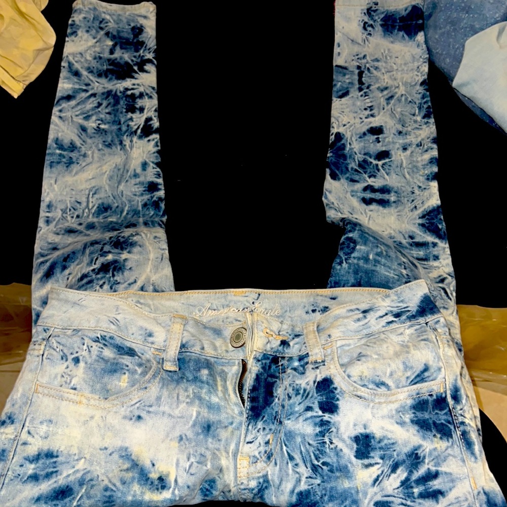 Stonewashed Super Stretch American Eagle Jeggings 🦅